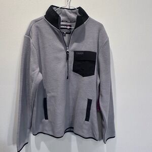 NWT Canada Weathergear Men's Gray Fleece Quarter Zip Pullover Sweatshirt L/G